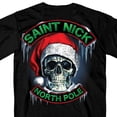 thumbnail image 2 of Hot Leathers GMD1329 Men's Saint Nick Skull Christmas Black T-Shirt 3X-Large, 2 of 4
