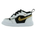 thumbnail image 3 of Nike Jordan 1 Low ALT Infant/Toddler Shoes Size 4, Color: White/Metallic Gold/Black, 3 of 4