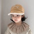 thumbnail image 2 of Favoffer Kids' Wool Baseball Hat Bow-Decorated Thickened Boys Girls Fall Winter Cotton Lamb Warm Hat 1-5Y, 2 of 7