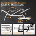 thumbnail image 3 of COSYLAND Rain Shower Head with Handheld - 304 Stainless Steel High Pressure 8 inch Square Rainfall Showerhead Combo with, 3 of 8