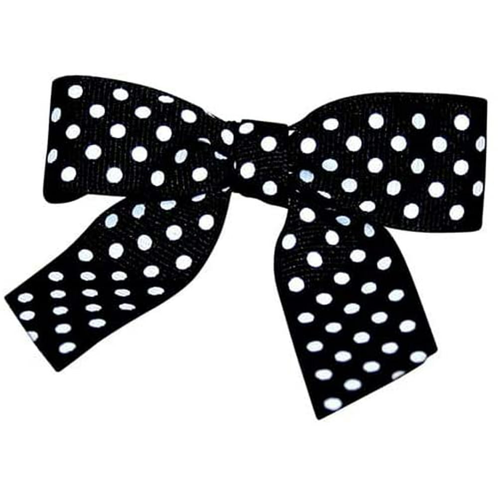 Black & White Polka Dots Pre-Tied Bows - 3