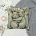 thumbnail image 2 of Awypu Easter Pillow Covers, Easter White Bunny Spring Farmhouse Throw Pillows Outdoor Cute Rabbit Decorative Cushion Case Easter Decorations for Home Couch Sofa, 2 of 5