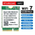 thumbnail image 2 of Tarjeta WiFi7 RTL8922AE 2.4G/5G/6G Tribanda 6338Mbps Adaptador Inalámbrico Bluetooth 5.4 para 10/11, 2 of 6