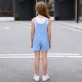thumbnail image 6 of Brunch Shorts for Girl Summer Fall Faux Linen Cute Overall Straight Leg Plain Overalls Shortalls Shorts Unitard Girl 2026 Clothing Fashion Country Concert, 6 of 8