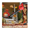 thumbnail image 2 of Soplador Aire Electrica Inalambricas 1800w 800cfm 15000mah2 Belug Rojo, 2 of 5