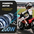 thumbnail image 4 of Xuanlur 24V 9AH Electric Motorbike, 9 mph & 110lb Max, 200W Ride on Motorcycle for Big Kids w/EVA Tires, LED Lights & Power Display, 2 Speed, Bluetooth, Music, Electric Motorcycle for Ages 6+, Red, 4 of 8