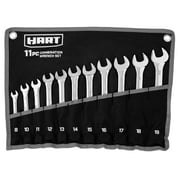 HART 11-Piece MM Combination Wrench Set with Tool Pouch, Chrome Vanadium