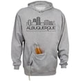 thumbnail image 1 of Skyline Albuquerque Beer Holder Tailgate Hoodie Sweatshirt Unisex X-Large Oxford, 1 of 4