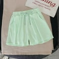 thumbnail image 3 of PIKADINGNIS Womens Summer Shorts Solid Color Cotton Loose Elastic Waist Casual Shorts Woman Soft Breathable Sports Short Pant, 3 of 6