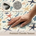 thumbnail image 6 of ODIKA 6'x9' Washable Area Rug Easy Care, Non-Shedding, Starfish Nautical Coral Lattice Icons Bathroom Ocean Seashell for Queen Size Bedroom Under Bed Master Suite, 6 of 7
