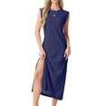 thumbnail image 2 of MINTREUS Nightgowns for Women Sleeveless Maxi Long Lounge Dress Lightweight Nightshirt with Pockets, 2 of 7