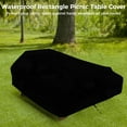 thumbnail image 6 of Patio Table Cover, 420D Oxford Cloth Waterproof Rectangle Picnic Table Cover, Large Heavy Duty Patio Table Bench Covers Camping Winter Outdoor, 70 x 55 x 30 inches, 6 of 8