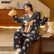 thumbnail image 4 of Conjunto de Pijamas Coral de oso de peluche de invierno para mujer, Pijamas regordetes elegantes de estilo coreano Kawaii para niña, Pijama informal de terciopelo a la moda para mujer, 4 of 4