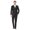 Black, variant on Porto Filo 3 Piece Silver Men's Slim Fit Suit