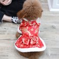 thumbnail image 2 of Suministros para mascotas Traje Tang Ropa para perros Otoño e invierno Ropa de peluche Ropa de dos patas Cachorro Oso Vestido de Año Nuevo Bomei, 2 of 5