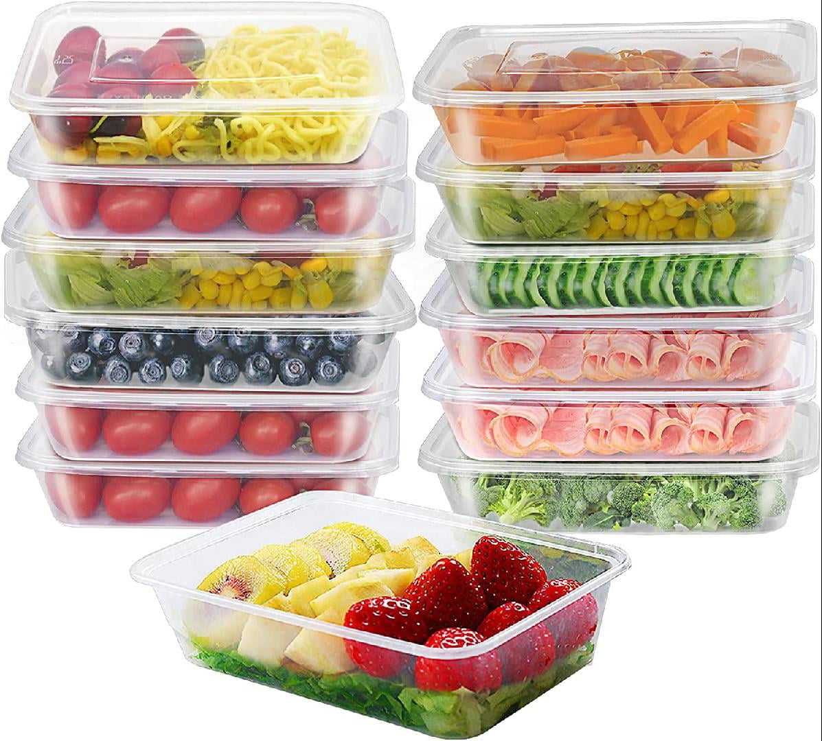 Disposable Food Containers With Lids, Meal Prep Containers, Round  Disposable Plastic Containers, Kitchen Food Storage Containers, Disposable  Lunch Boxes, Supplies For Outdoor And Business - Temu