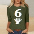 thumbnail image 5 of Birdeem Blouses Décontractées pour Femmes, Manches 3/4, Col Rond, Chandail, Haut Imprimé, Blouse Mode, 5 of 5