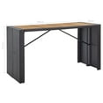 thumbnail image 4 of vidaXL 9 Piece Outdoor Bar Set Poly Rattan and Wood Acacia Black, 4 of 5