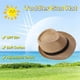 thumbnail image 3 of Sombrero de jazz con circunferencia de 56-58 cm, sombrero de paja, sombrero de copa para hombres y mujeres, protector solar de verano, sombrero para el sol al aire libre, 3 of 5