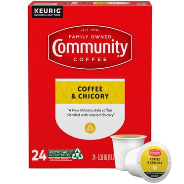 Community Coffee Coffee and Chicory Medium-Dark Roast Single Serve Keurig K-Cup Pods 24 ct Box