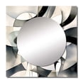 thumbnail image 2 of Designart "Neutral Abstract Expression XIII" Modern Geometric Square Mirror Wall Decor Modern - Large Black Square Bathroom Mirror - Square Printed Wall Mirror Art, 2 of 5