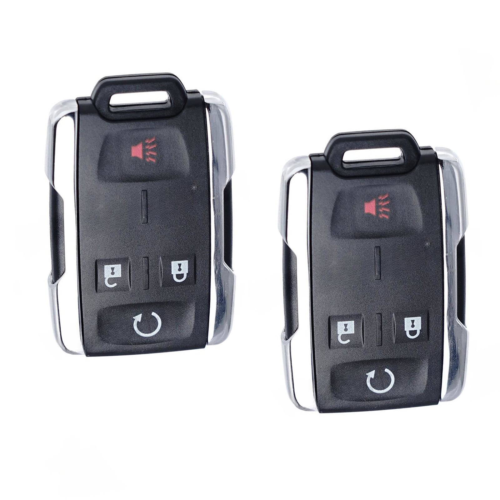 2-Pack Remote Key Fob Built-in Chip for Chevrolet Silverado 2014-2018 4 Button Car Key