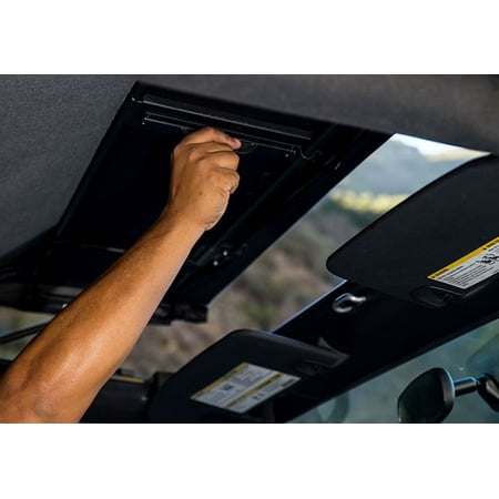 Rampage Products 990235 Trailview Soft Top with Tonneau Style Rear Cover for 2007-2018 Jeep Wrangler 2 Door  Black Diamond