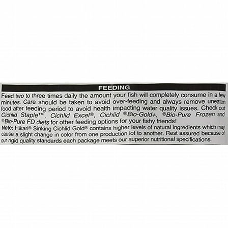 Hikari USA Cichlid Gold Sinking Pellets Fish Food, 12 oz, Mini