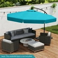 thumbnail image 6 of 10FT Cantilever Patio Umbrella with Cover, Crank Tilt Offset Hanging Umbrella, Sun Shade with Air Vent & Ruffled Edge for Garden, Pool, Deck, 6 of 10
