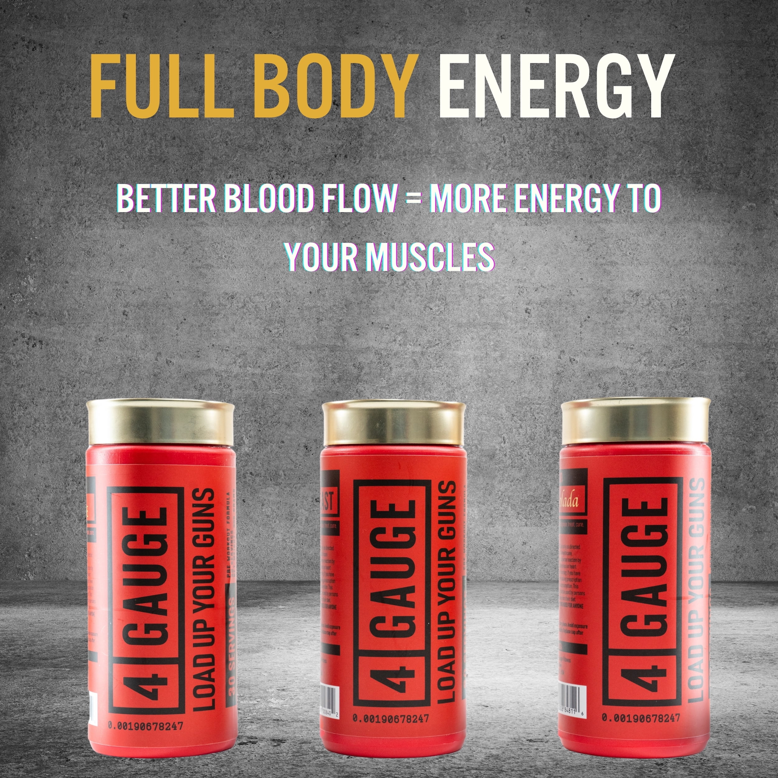 4 GAUGE Preworkout - Delicious, Smooth, Long Lasting Energy Without The Crash - No Artificial Sweeteners - Fruit Blast Flavor - 30 Servings - L-Citrulline Nitric Oxide Booster