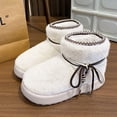 thumbnail image 5 of Viluyesy Womens Snow Boots Faux Fur Lined Platform Slip On Ankle Winter Boots Comfortable Plush for Outdoor Everyday Wear White Size 7-7.5, 5 of 7