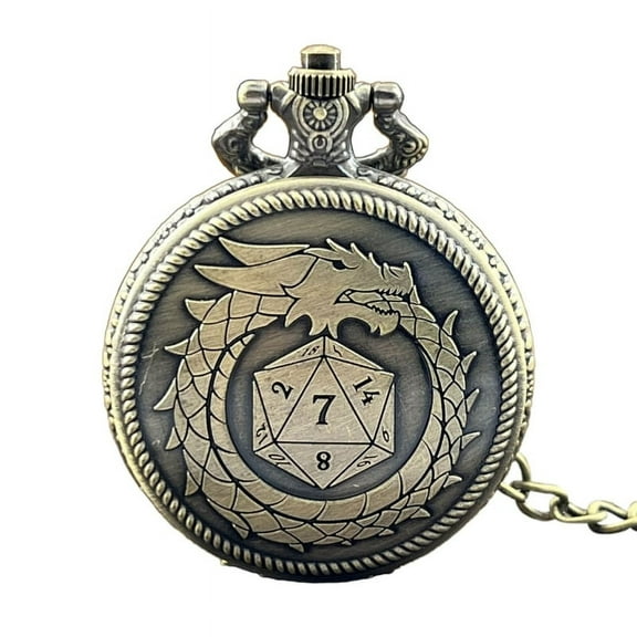 ZPAQI Micro Dices Set Pocket Watch Case Suitable for Tabletop RPG and Board Games