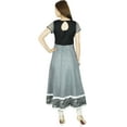 thumbnail image 5 of Bimba Women Long Flaired Gray Anarkali Kurti Indian Kurta Classic Chic Blouse, 5 of 5