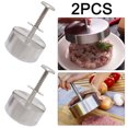 thumbnail image 1 of Molde para Hamburguesas Accesorios Herramientas Acero Inoxidable (11CM) 2 Uds., 1 of 8