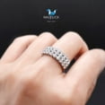thumbnail image 3 of Cubic Zirconia / Sterling Silver 925 Ring / Rhodium plated Nickel-Free / MadDuckJewels RG1401 / Thailand Jewelry, 3 of 6