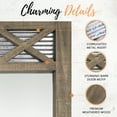 thumbnail image 4 of Autumn Alley Rectangle Wood Barn Door Large Rustic Farmhouse Mirror with Galvanized Metal – 28" x 34", 4 of 9