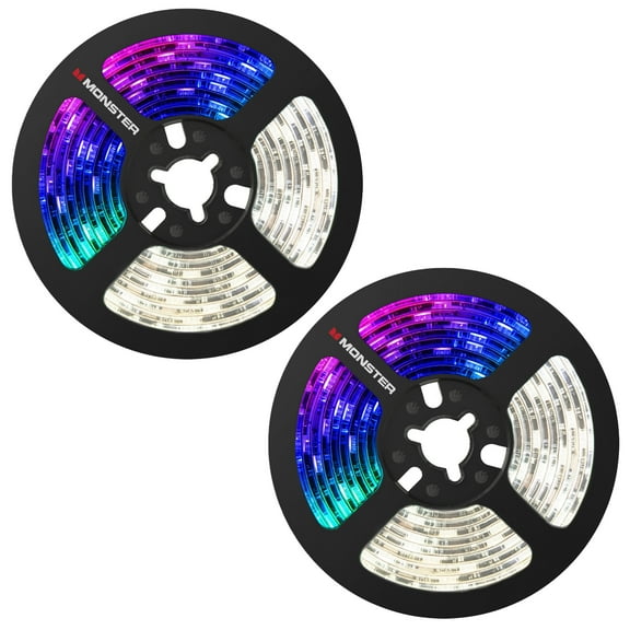 Monster 6.5 ft Multi-Color/Multi-White LED Light Strip 2 Pack