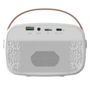 IQ Sound Mini Karaoke Portable Bluetooth Speaker with Wireless Microphone and RGB Light Show, IQ-908K , White