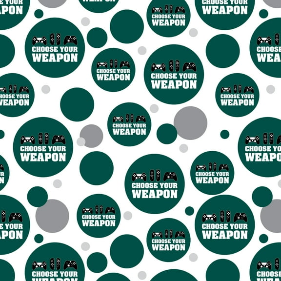 Choose Your Weapon Controllers Games Gamer Premium Gift Wrap Wrapping Paper Roll