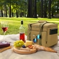 thumbnail image 7 of Hafmall 24L Large Soft-Sided Cooler with Adjustable Shoulder Strap, Khaki, 7 of 7