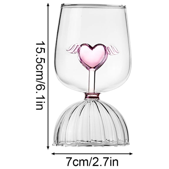 Lead-Free Glass Pitcher 64oz, Heart-Shaped Design Beverage Dispenser for Parties & Home Entertaining