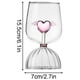 thumbnail image 2 of Heart-shaped Design Water Bottles And Glasses, Wine Cocktail Glasses Suitable For Housewarming, Wedding, Kitchen, 2 of 3