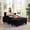 Black, variant on 54" Armchair, Single Sofa, Lounge Chair With Corduroy Fabric Rotating Table Board Bluetooth Speaker For Living Room Apartment, Black