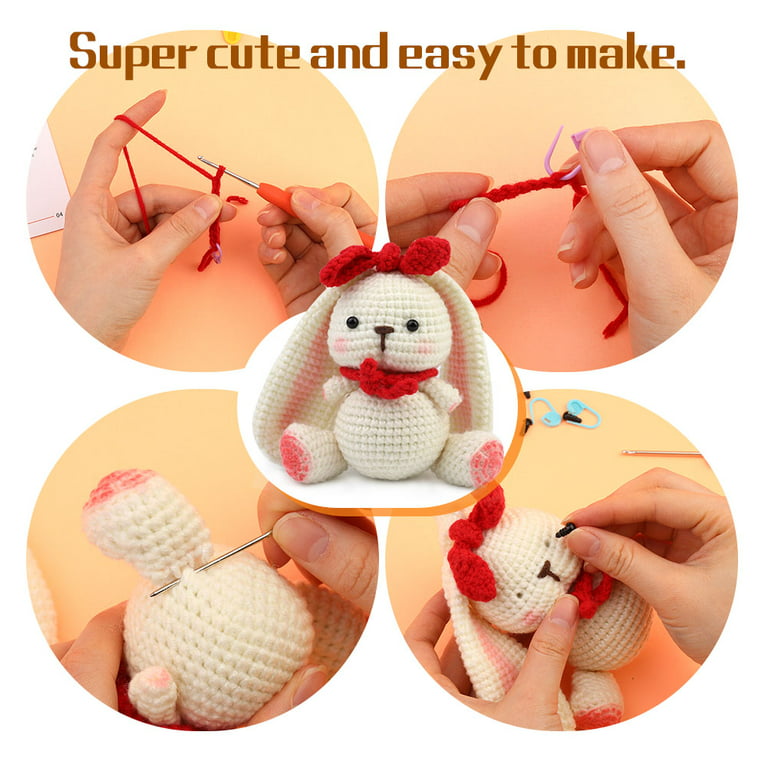 Ihvewuo Beginner Crochet Kit Cute Colorful Dinosaurs Professional Crochet  Starter Kit for Adults and Kids Animal Crochet Starter Accessories Set for  Beginner DIY Craft Art 