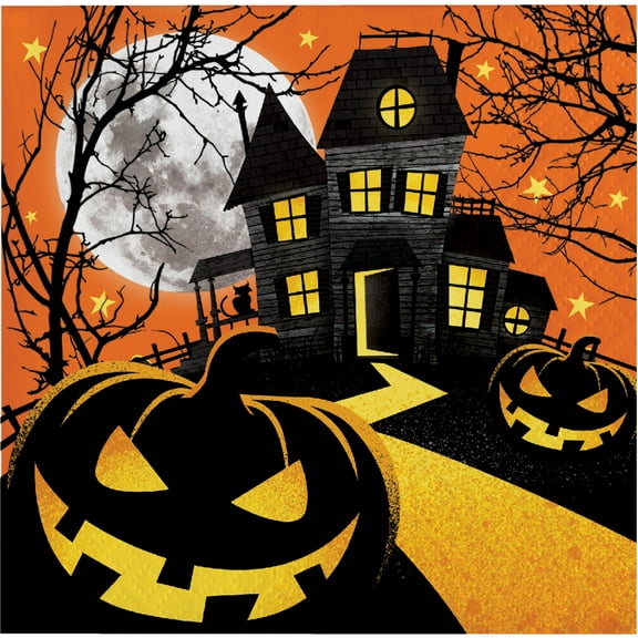 Haunted House Beverage Napkins, 16 pack