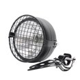 thumbnail image 1 of Retro Vintage Motorcycle Universal Side Mount 35W 6.5 Inch Transparent Headlight Cafe Racer with Grille + Bracket Kit, 1 of 7