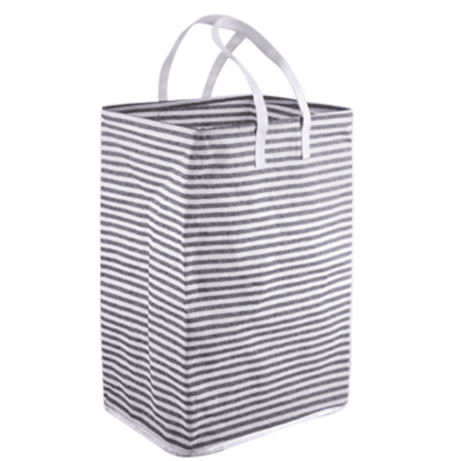 CHARMDI Laundry Hamper Large Capacity 72L Clothes Hamper Collapsible Laundry Basket with Extended Handles Dirty Slim Hamper for Laundry Storage Clothes Toys Blue and White 