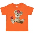 thumbnail image 3 of Inktastic Baseball Teddy Bear Boys Toddler T-Shirt, 3 of 5