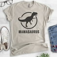 thumbnail image 2 of Mamasaurus T-shirt, Unisex Women's Shirt, Awesome Mom Shirt, Light Silk Gray, Small, 2 of 6