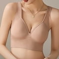 thumbnail image 4 of HAPIMO Women Wide Strap Seamless Push Up Bra V Neckline Padded Cups For All Day Support And Comfort Beige L, 4 of 5
